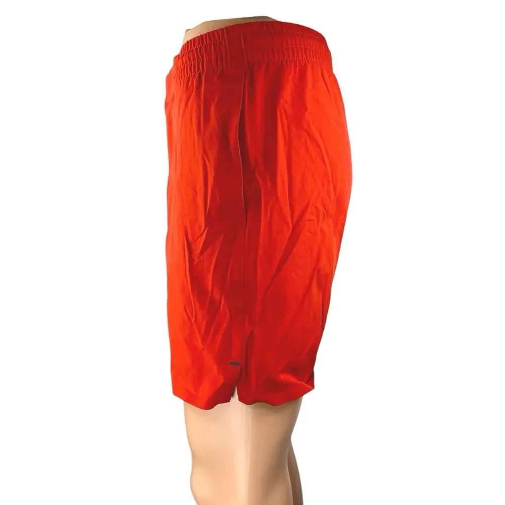 Banana Republic Aiden Men's Red Orange Elastic Waist Zipper Chino Shorts Size S
